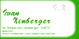 ivan nimberger business card